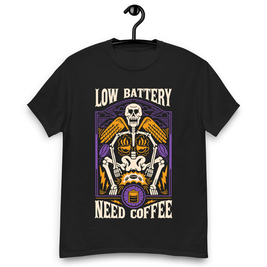 Remera Low Battery Need Coffee