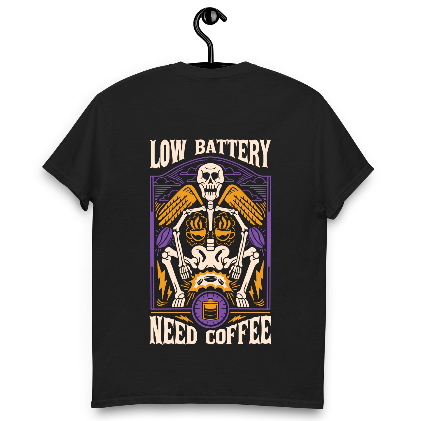Remera Low Battery Need Coffee