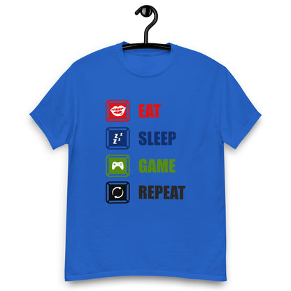 Remera Eat Sleep Game Repeat