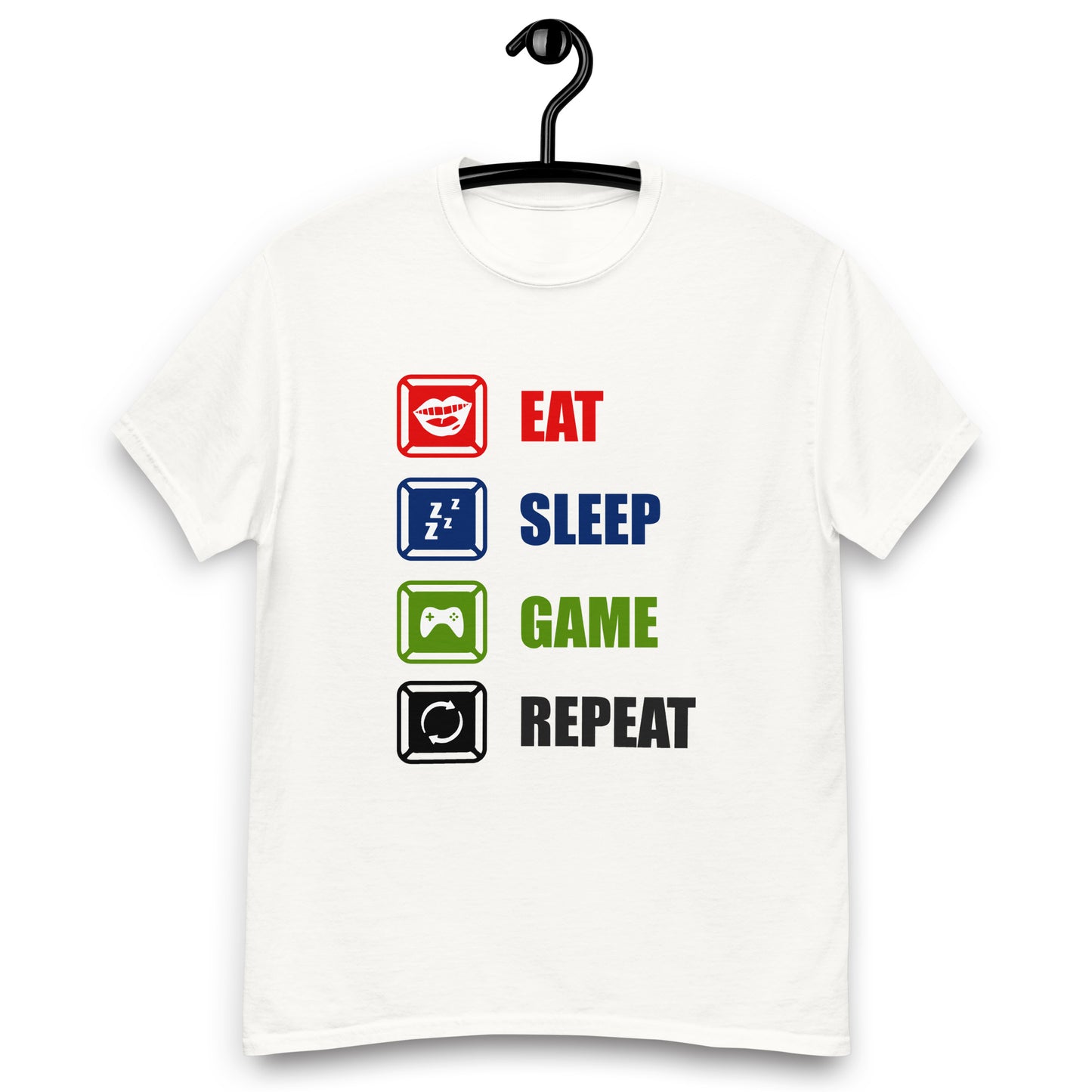 Remera Eat Sleep Game Repeat